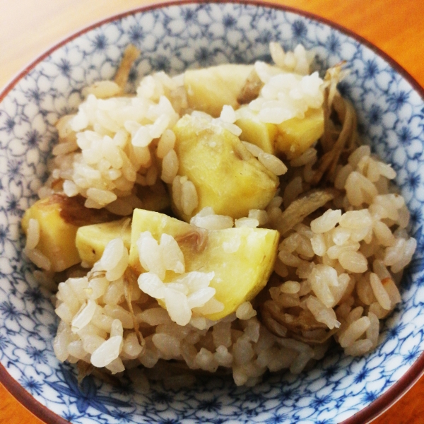 October 2019, 和栗と牛蒡の炊き込みご飯