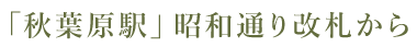 「秋葉原駅」昭和通り改札から