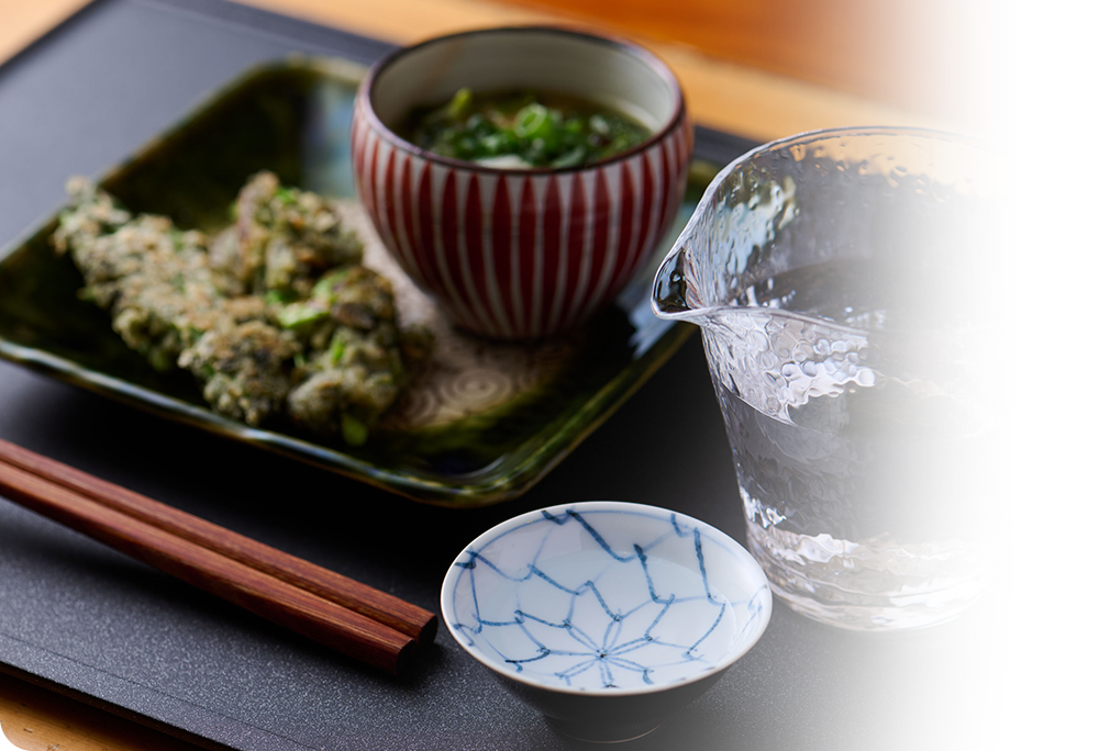 日本酒と一品